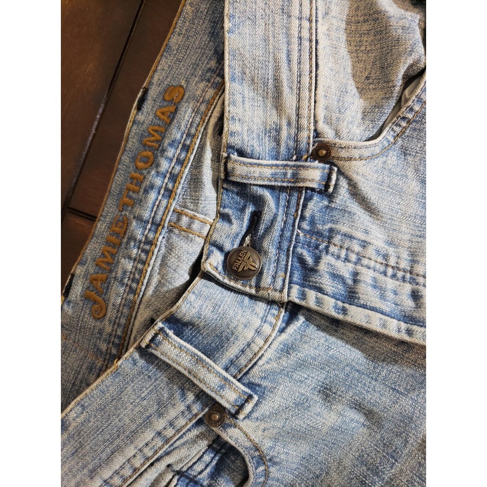 Jaime Thomas Fallen Button Fly Slim Fit Skateboarding Jeans Size 26 Light